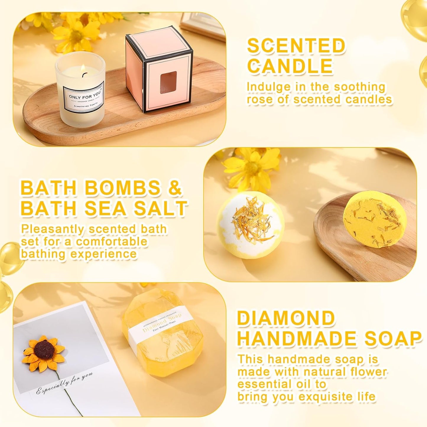 13 Pcs Birthday Gifts for Women Valentine Day Gifts Spa Basket Set for Women Mirrors Socks Steamers Jewelry Case Bath Robe Mom Nurse Girlfriend Wife