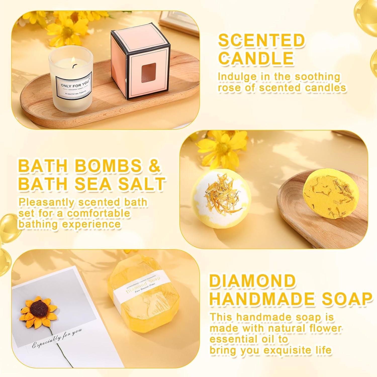13 Pcs Birthday Gifts for Women Valentine Day Gifts Spa Basket Set for Women Mirrors Socks Steamers Jewelry Case Bath Robe Mom Nurse Girlfriend Wife
