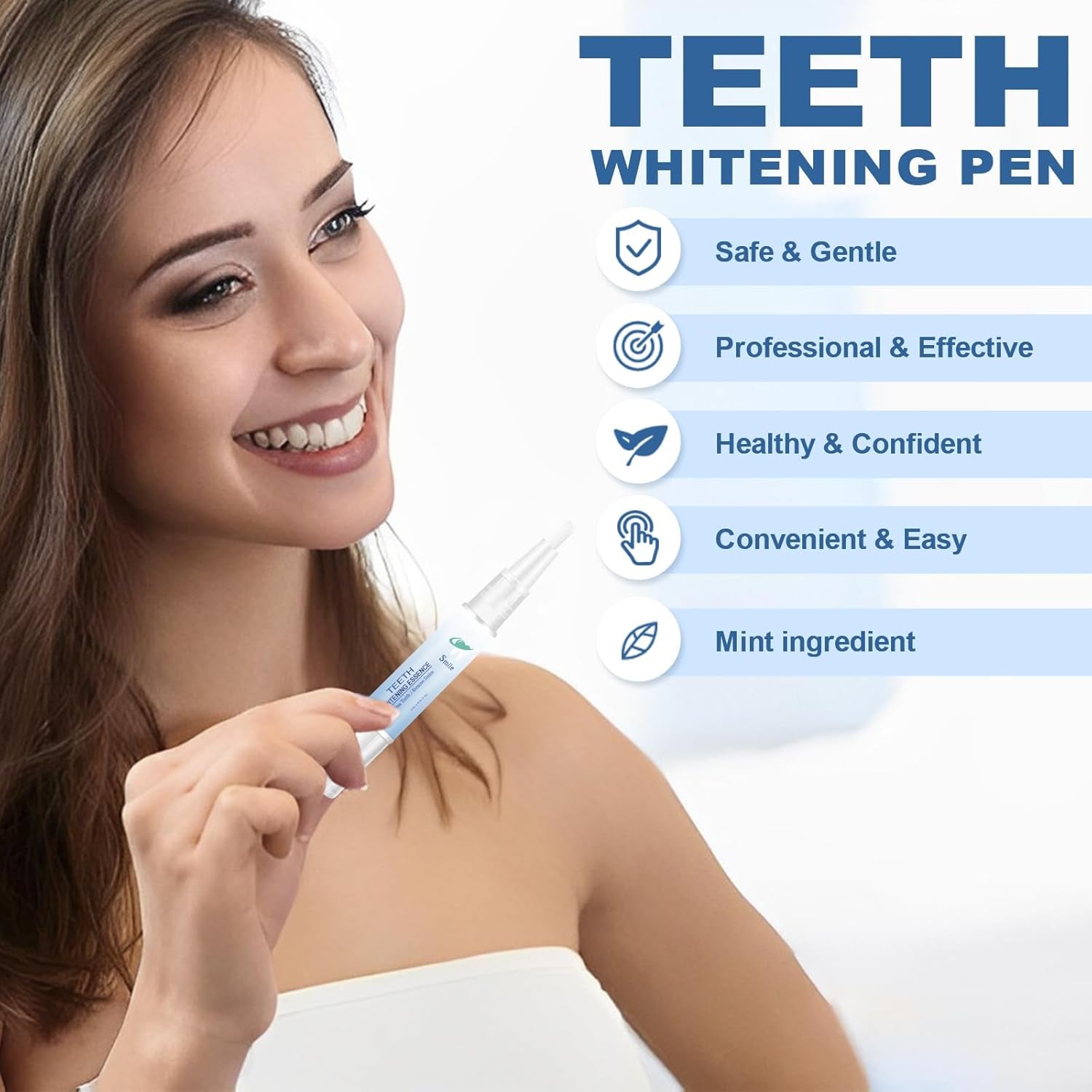 Teeth Whitening Essence Pen for Cleaning Teeth Stains, Freshening Breath and Reducing Yellowing (2Pcs)