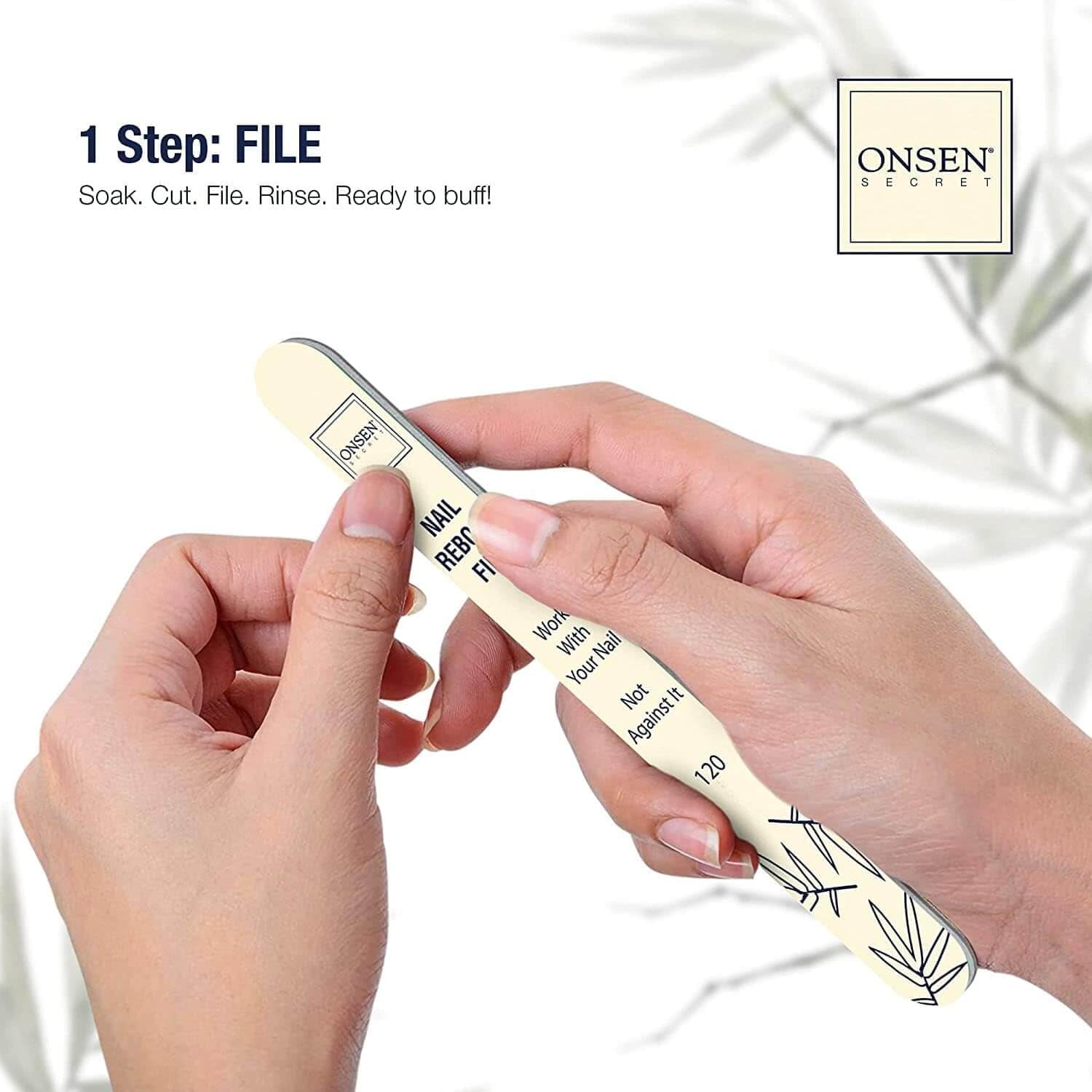 Nail Care Kit - W/Cuticle Care Serum, Japanese Nail Buffer and Shine Kit - Strengthening & Shining - Spa-Quality Manicure - Organic Ingredients - Long-Lasting Shine - Easy & Safe - 1Pk