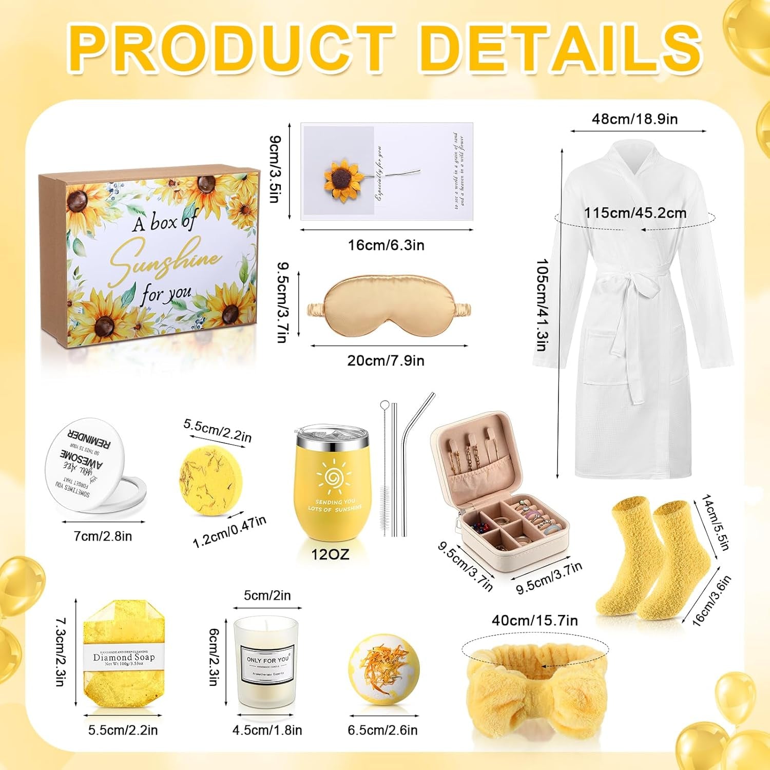 13 Pcs Birthday Gifts for Women Valentine Day Gifts Spa Basket Set for Women Mirrors Socks Steamers Jewelry Case Bath Robe Mom Nurse Girlfriend Wife